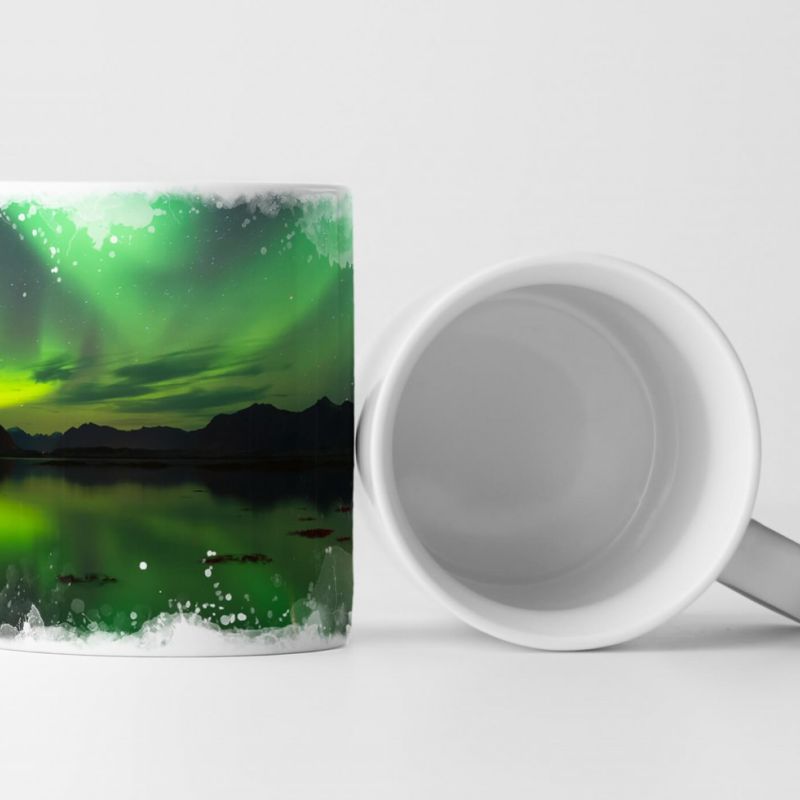 Tasse Geschenk  Fotografie Nordlichter – Himmel am Abend