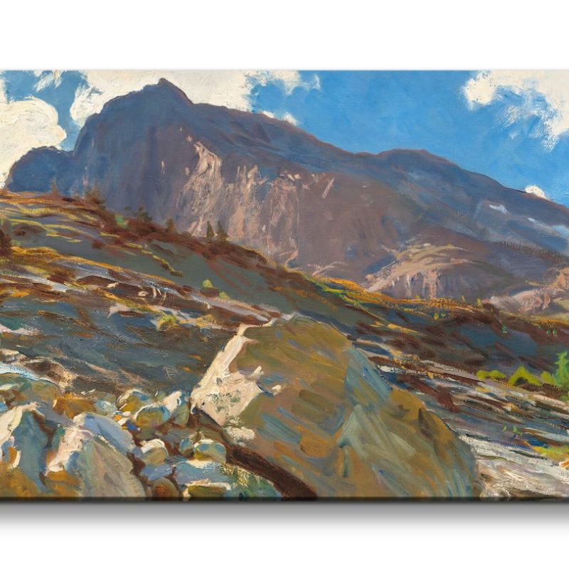 Remaster 120x60cm John Singer Sargent weltberühmtes Gemälde zeitlose Kunst Simplon Pass Alpen