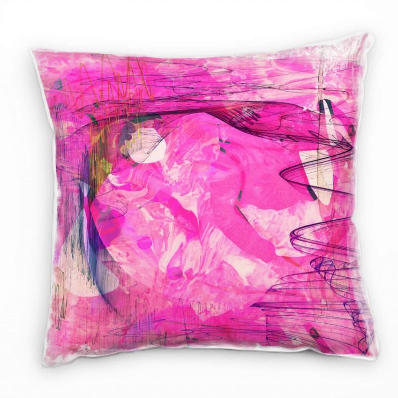 Couch Sofa Lounge Zierkissen in 40x40cm Pink Hellrosa Azurblau Grün