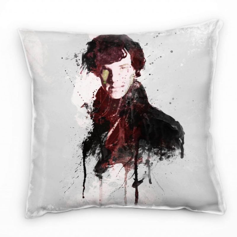 Sherlock Holmes Deko Kissen Bezug 40x40cm für Couch Sofa Lounge Zierkissen