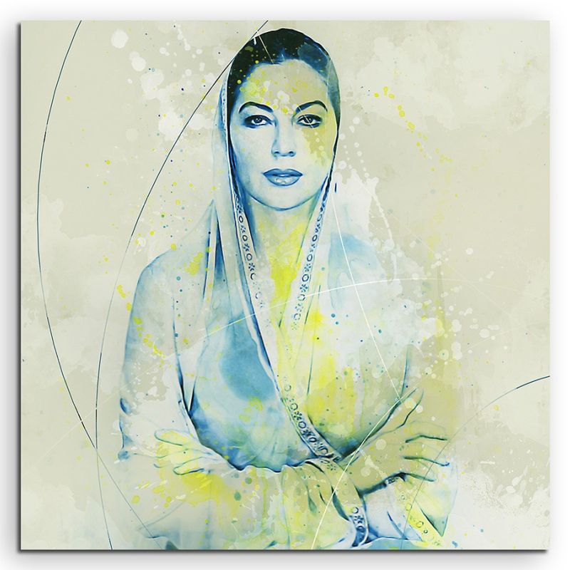 Ava Gardner II Aqua 60x60cm Aqua Art Wandbild