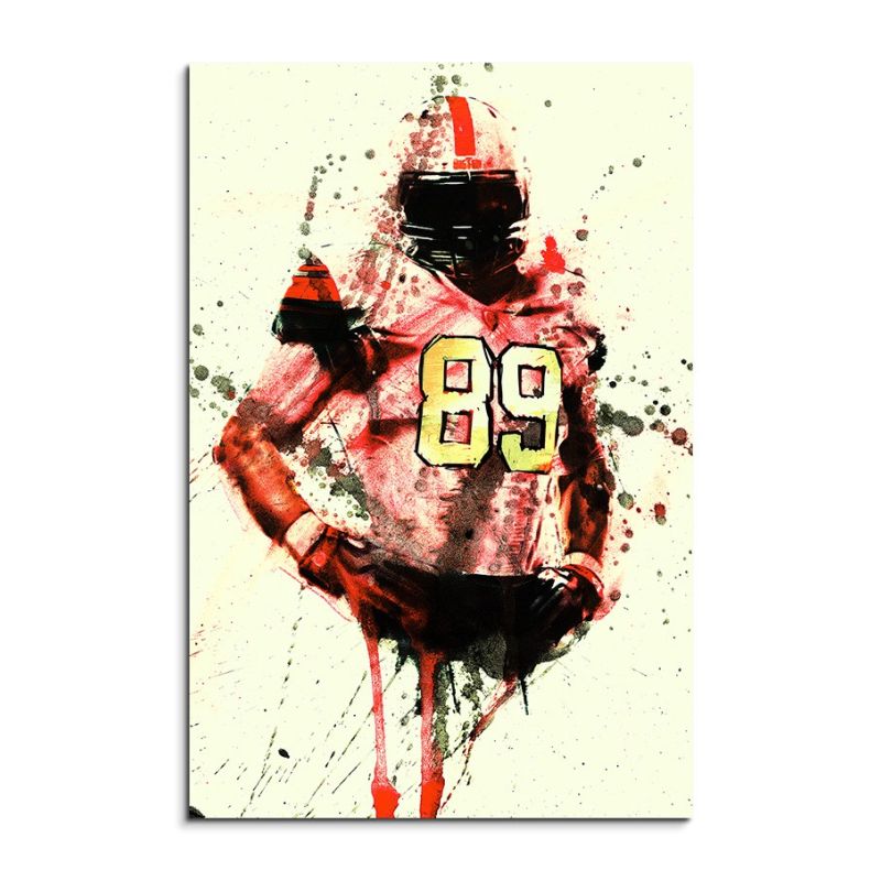 American Football III 90x60cm  Aquarell Art Leinwandbild