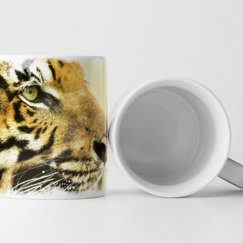 Tasse Geschenk Tierfotografie – bengalischer Tiger im Profil