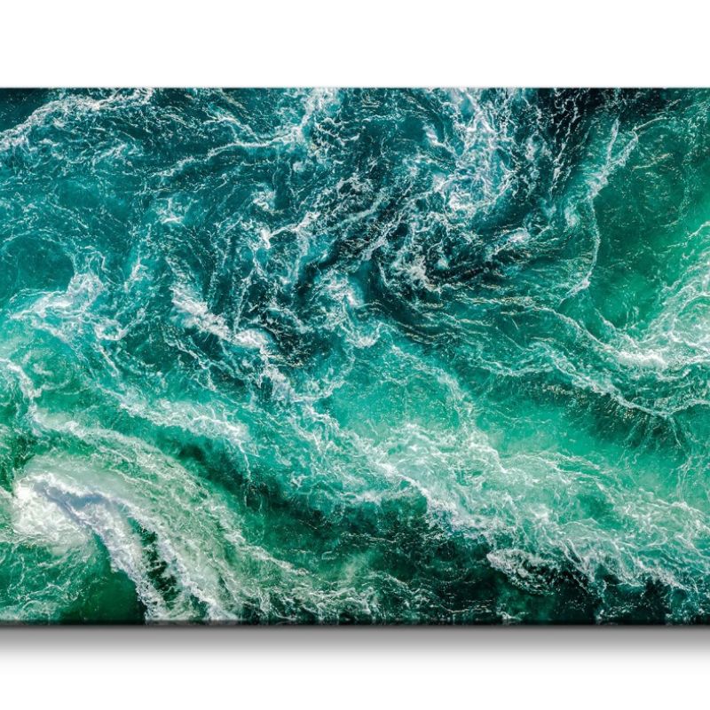 Leinwandbild 120x60cm Vogelperspektive Meer Atemberaubend Wasser Kraftvoll