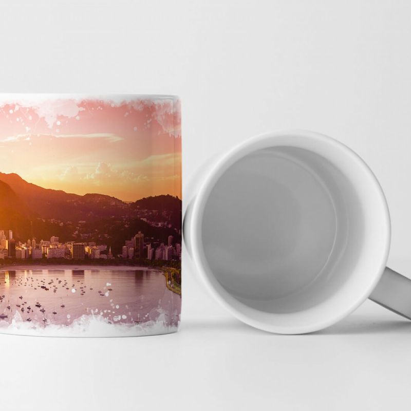 Tasse Geschenk Landschaftsfotografie – Sonnige Guanabara Bay Rio De Janeiro Brasilien