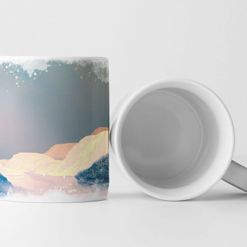 Tasse Geschenk Illustration eines Gebirges