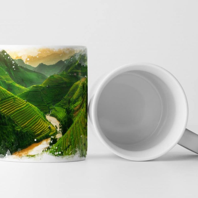 Tasse Geschenk Naturfotografie – Landschaft in Vietnam Reisterrassen