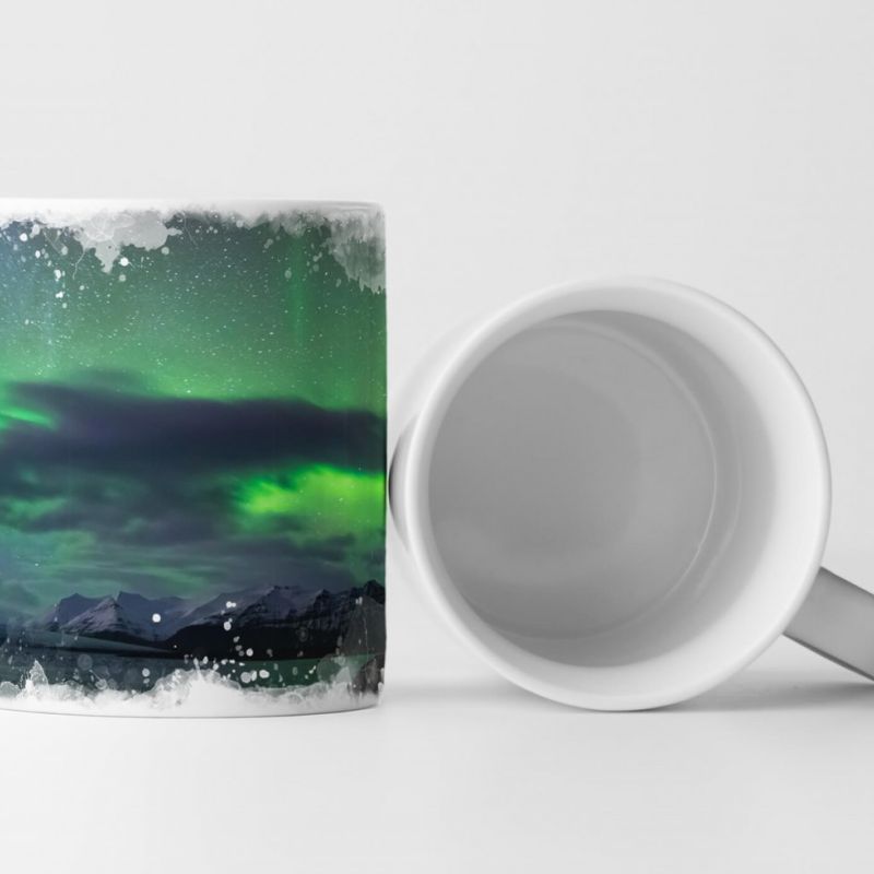 Tasse Geschenk Nordlichter – Fotografie Himmel über Island