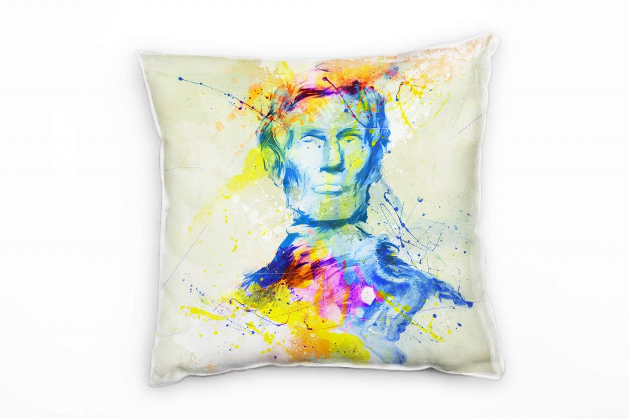 Abraham Lincoln Deko Kissen Bezug 40x40cm für Couch Sofa Lounge Zierkissen