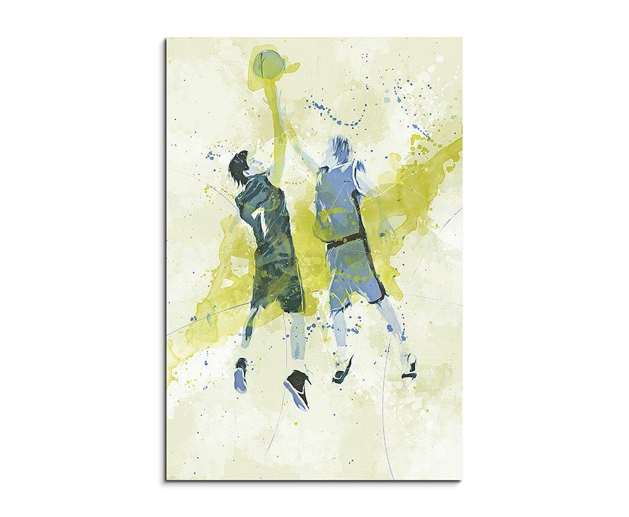 Basketball 90x60cm SPORTBILDER Paul Sinus Art Splash Art Wandbild Aquarell Art