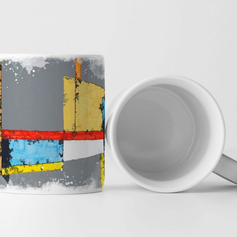 Tasse Geschenk Abstraktes Bild mit bunten Strukturen