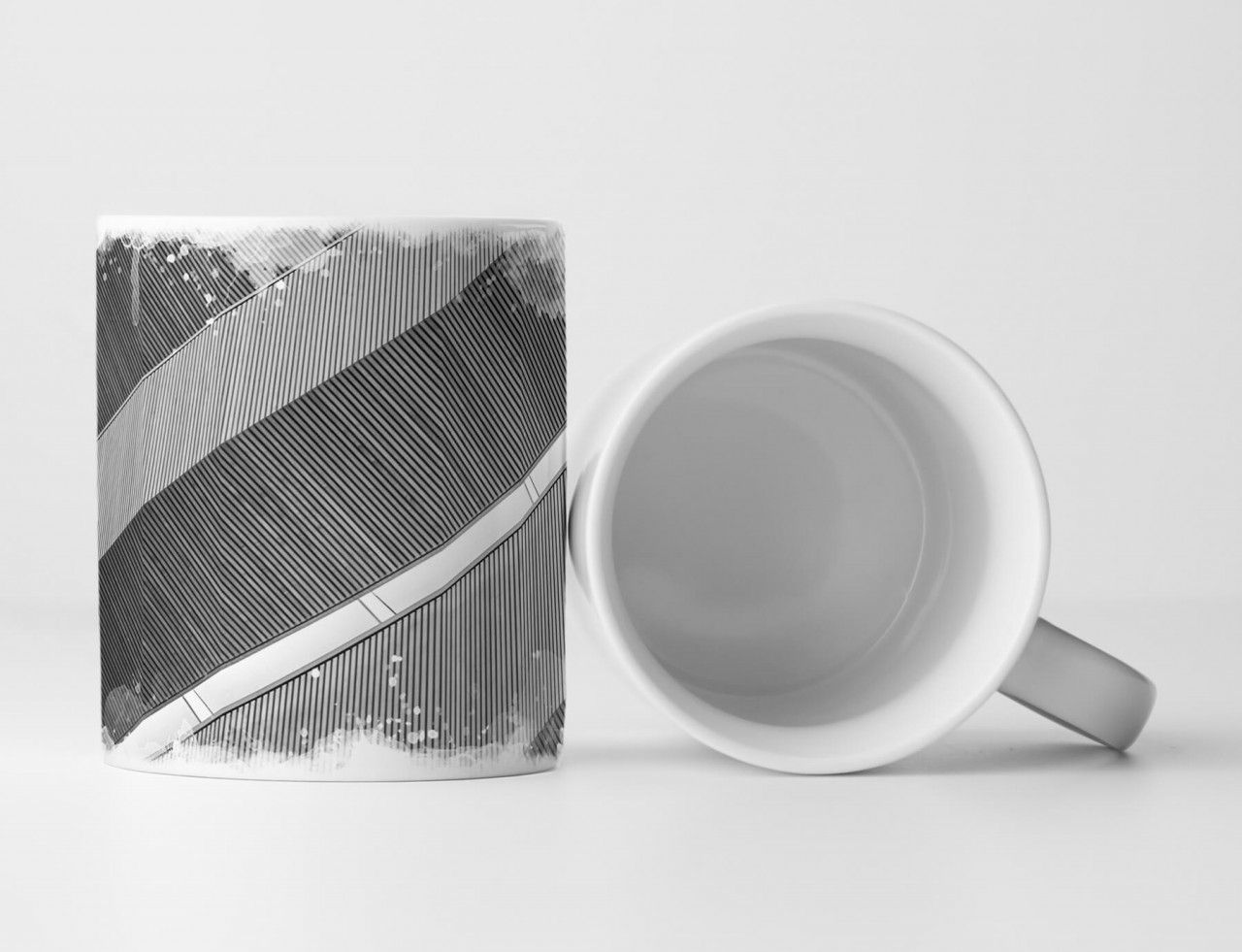 Tasse Geschenk abstrakte Architektur – anthrazit Bauwerk