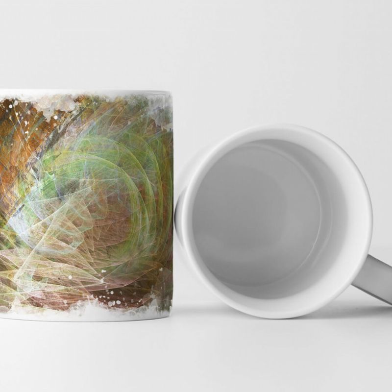 Tasse Geschenk Druckschrift und Spiralmuster