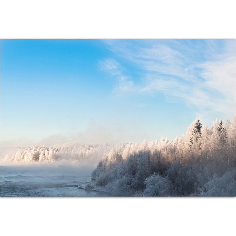 120x80cm Finnland Wald Bäume Schnee Winter