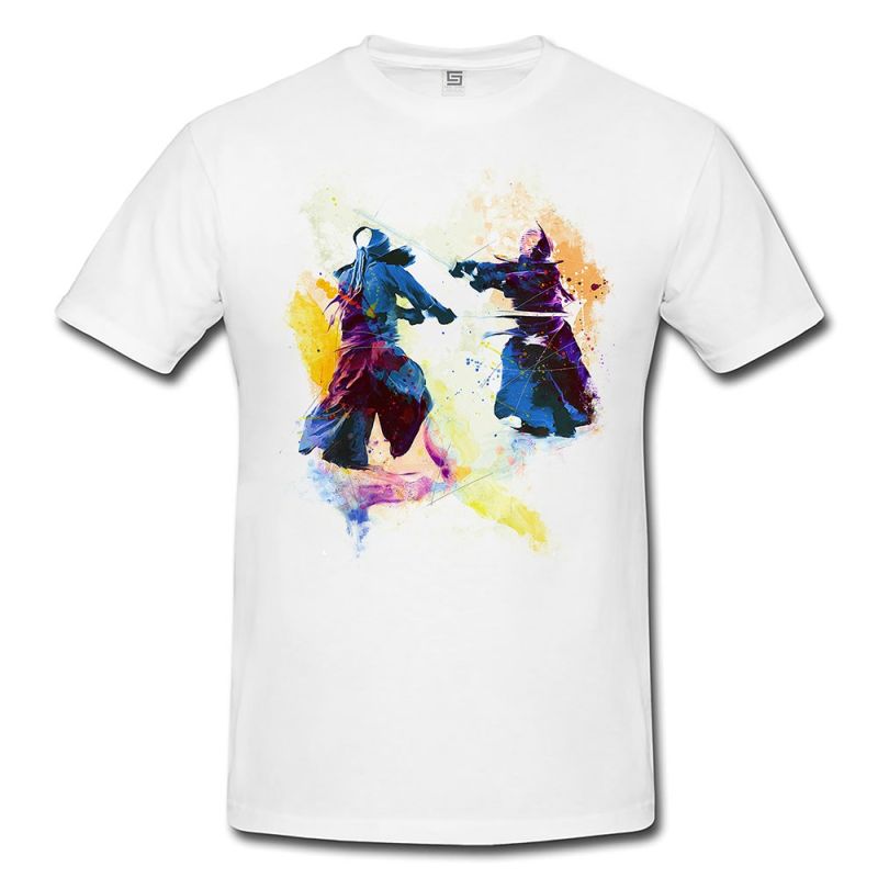 Kendo  Herren und Damen T-Shirt Sport Motiv aus Paul Sinus Aquarell