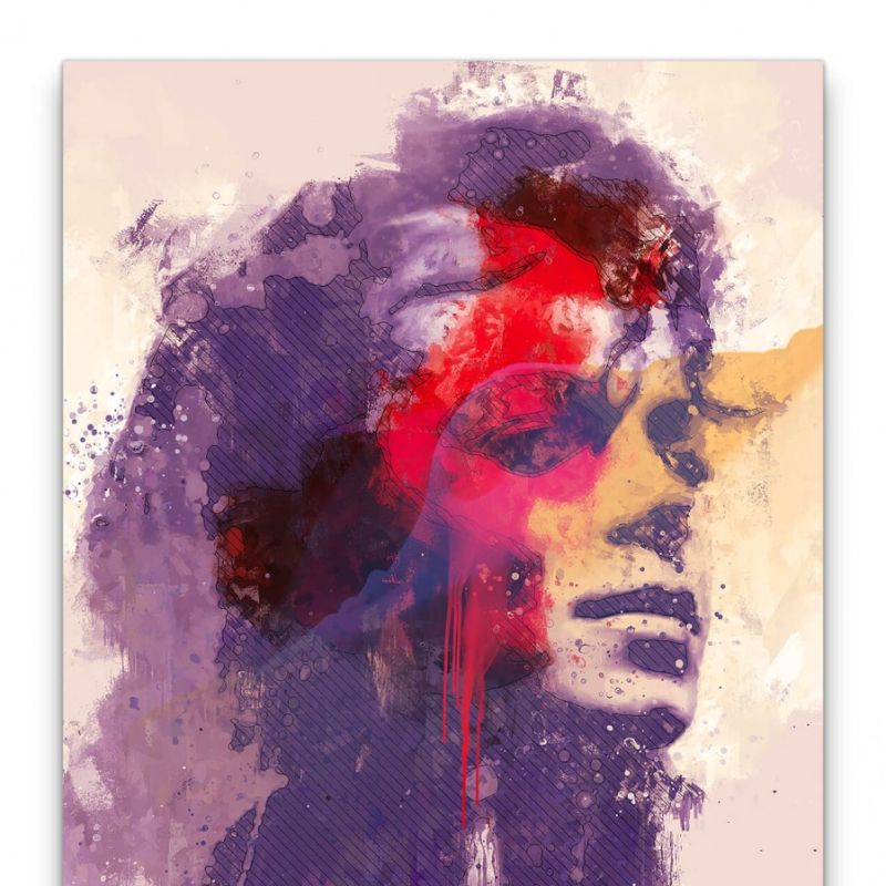 Michael Jackson Porträt Abstrakt Kunst King of Pop Musiklegende 60x90cm Leinwandbild