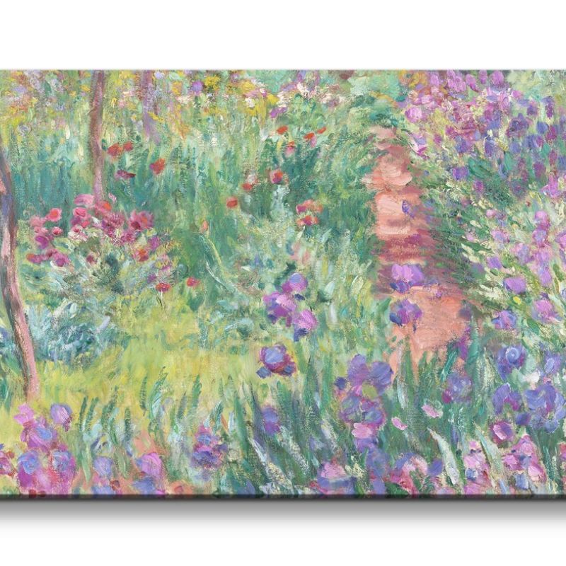 Remaster 120x60cm Claude Monet Impressionismus weltberühmtes Wandbild Blumen Blüten Sommer Zeitlos