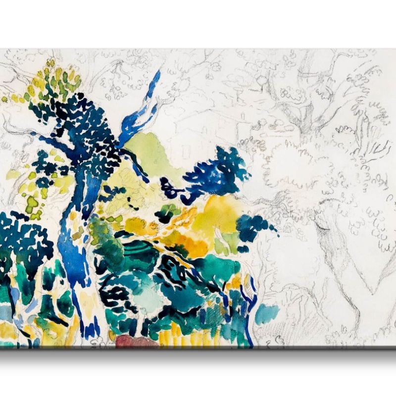 Remaster 120x60cm Henri Edmond Cross weltberühmtes Wandbild Impressionismus Farbenfroh Landschaft