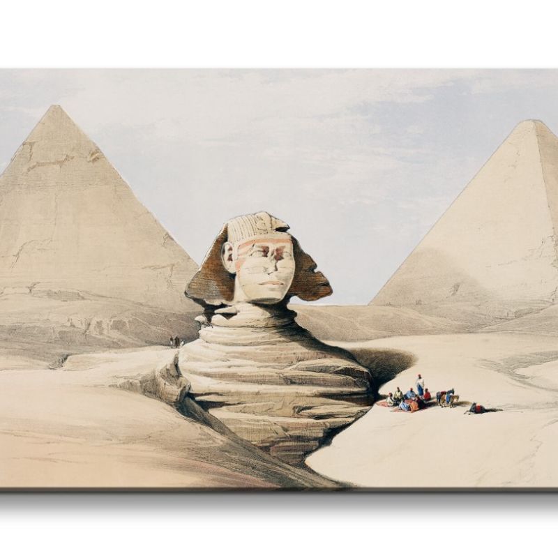 Remaster 120x60cm The Great Sphinx Pyramids of Gizeh Illustration Kunstvoll Ägypten Pyramiden