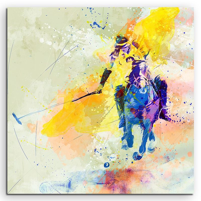 Polo II 60x60cm Aquarell Art Leinwandbild