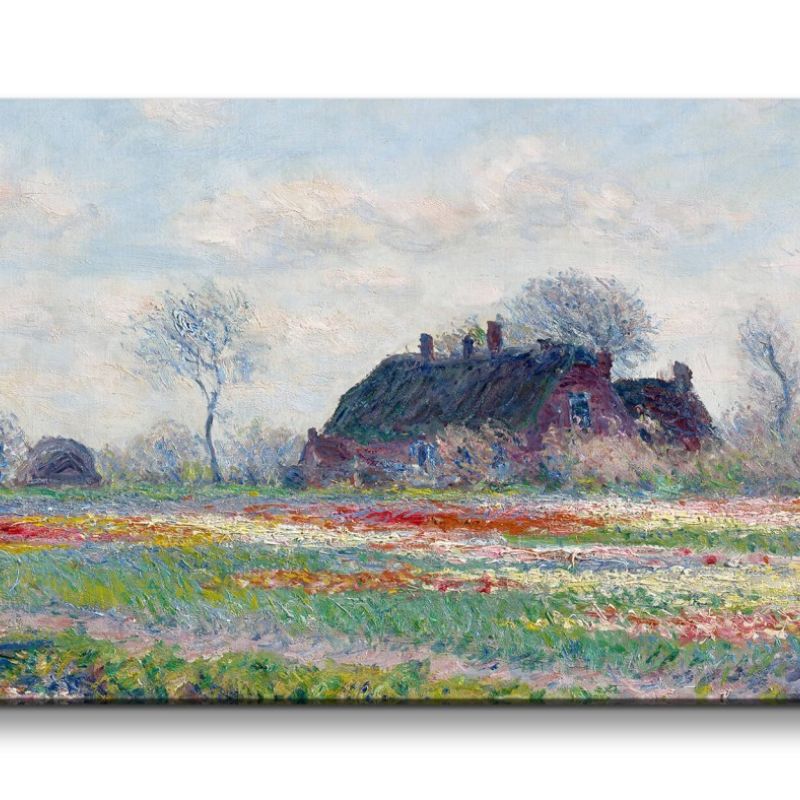 Remaster 120x60cm Claude Monet Impressionismus weltberühmtes Wandbild Tulip Fields at Sassenheim