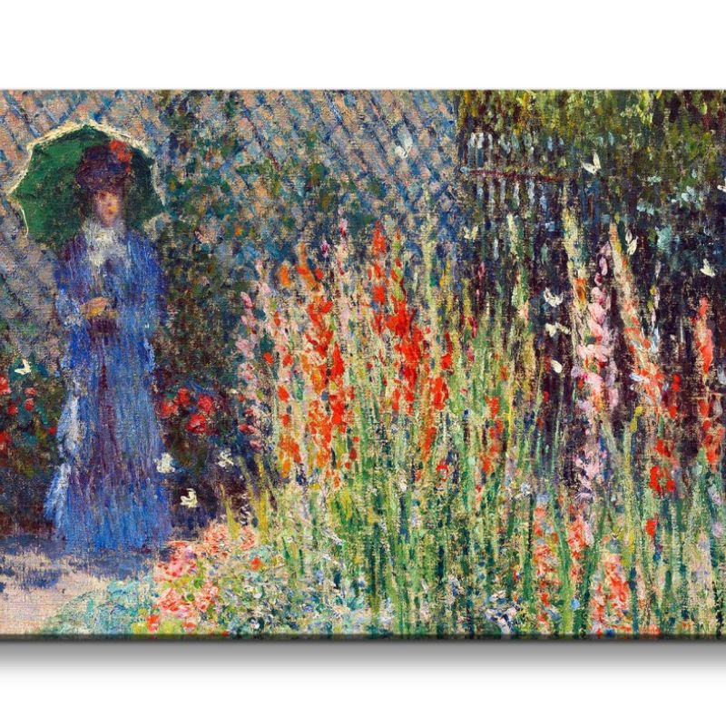 Remaster 120x60cm Claude Monet Impressionismus weltberühmtes Wandbild Rounded Flower Bed