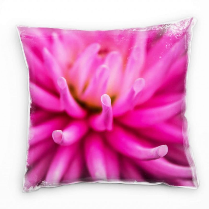 Marco, Blumen, Aster, pink Deko Kissen 40x40cm für Couch Sofa Lounge Zierkissen