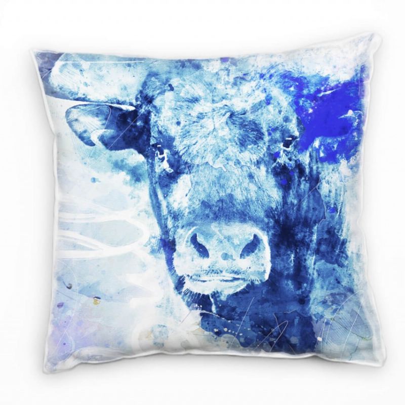 Bull Deko Kissen Bezug 40x40cm für Couch Sofa Lounge Zierkissen