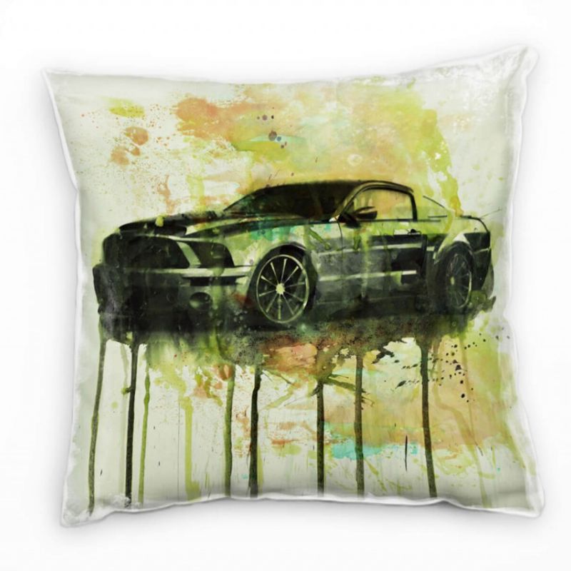 Ford Mustang Deko Kissen Bezug 40x40cm für Couch Sofa Lounge Zierkissen