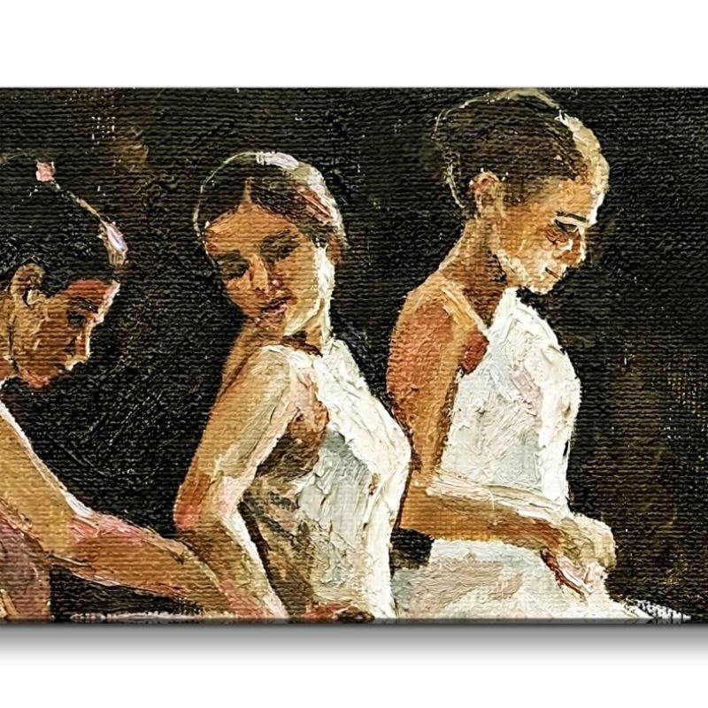 Leinwandbild 120x60cm Ballerina Ballett Junge Frauen Tänzerin Malerisch Kunstvoll