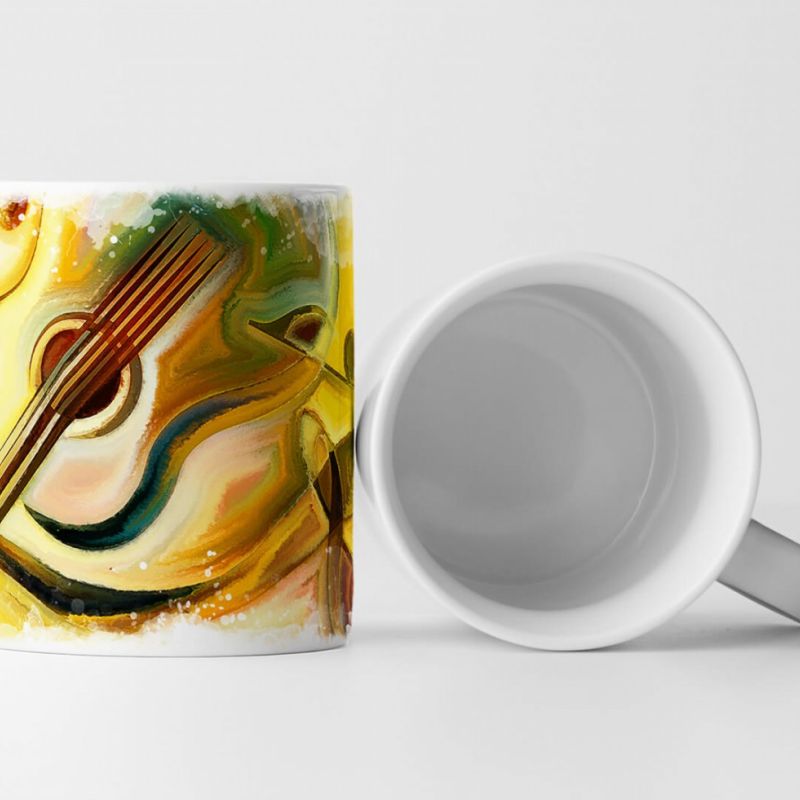 Tasse Geschenk Bild mit Mensch und musikalischen Elementen