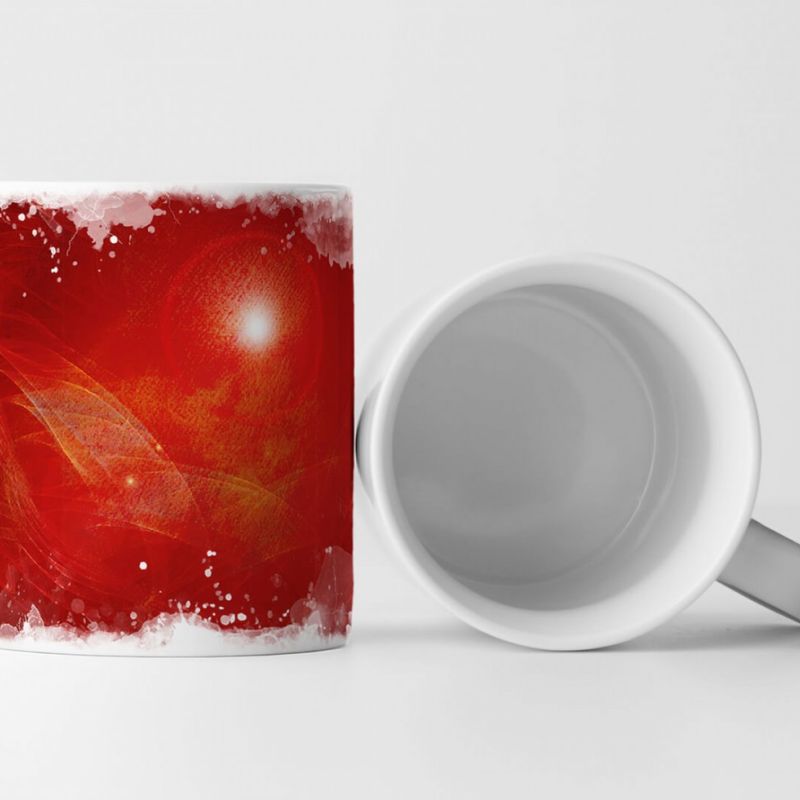 Tasse Geschenk Rot mit Lichtkegel