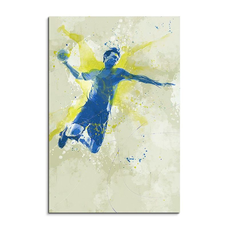 Handball II 90x60cm SPORTBILDER Paul Sinus Art Splash Art Wandbild Aquarell Art