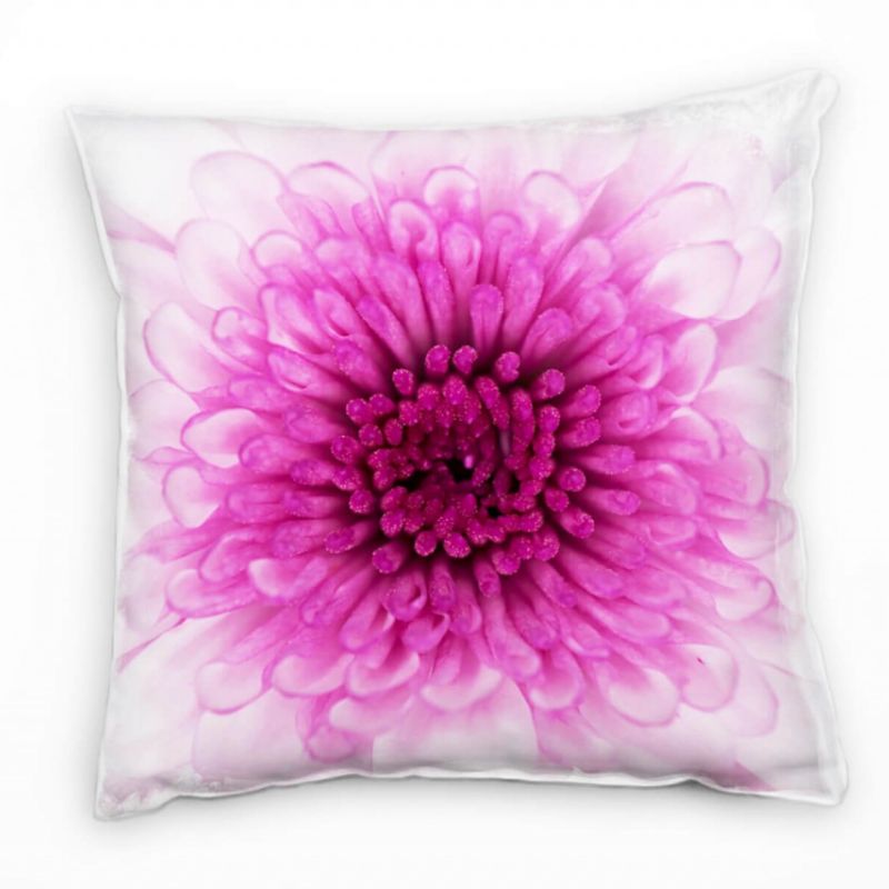 Macro, Blumen, Blütenblätter, pink, rosa Deko Kissen 40x40cm für Couch Sofa Lounge Zierkissen