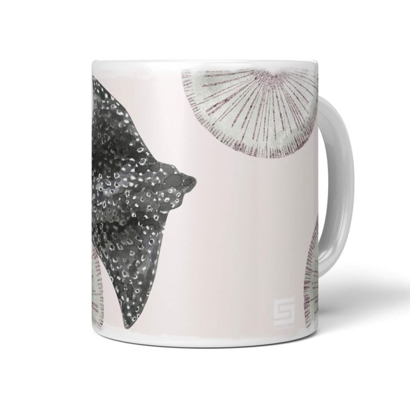 Dekorative Tasse mit schönem Motiv Rochen Aquarell schönem Design Kunstvoll Einzigartig