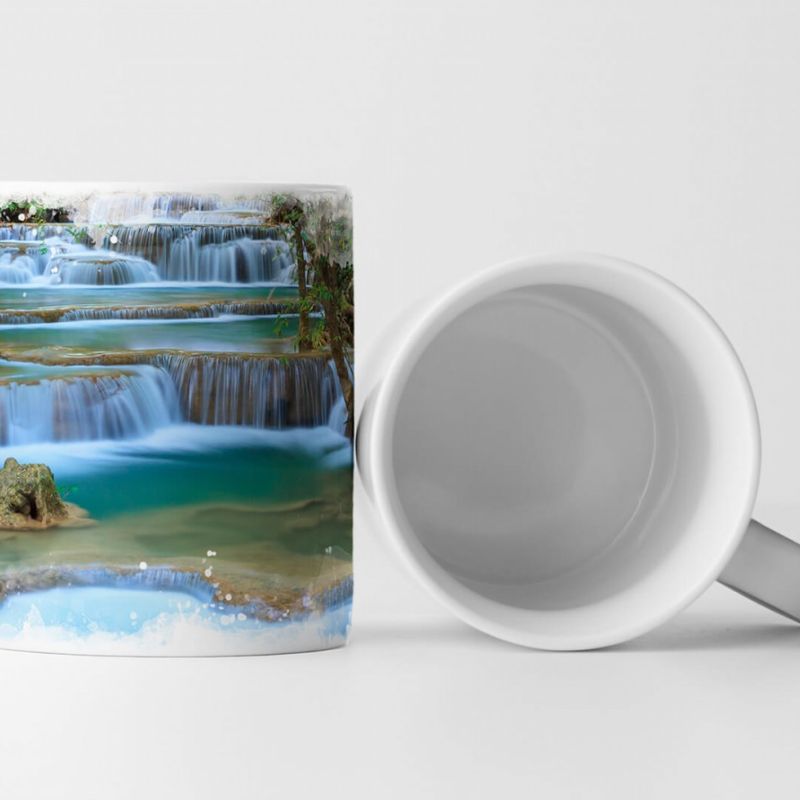 Tasse Geschenk Landschaftsfotografie – Wasserfälle in Kanchanaburi Thailand