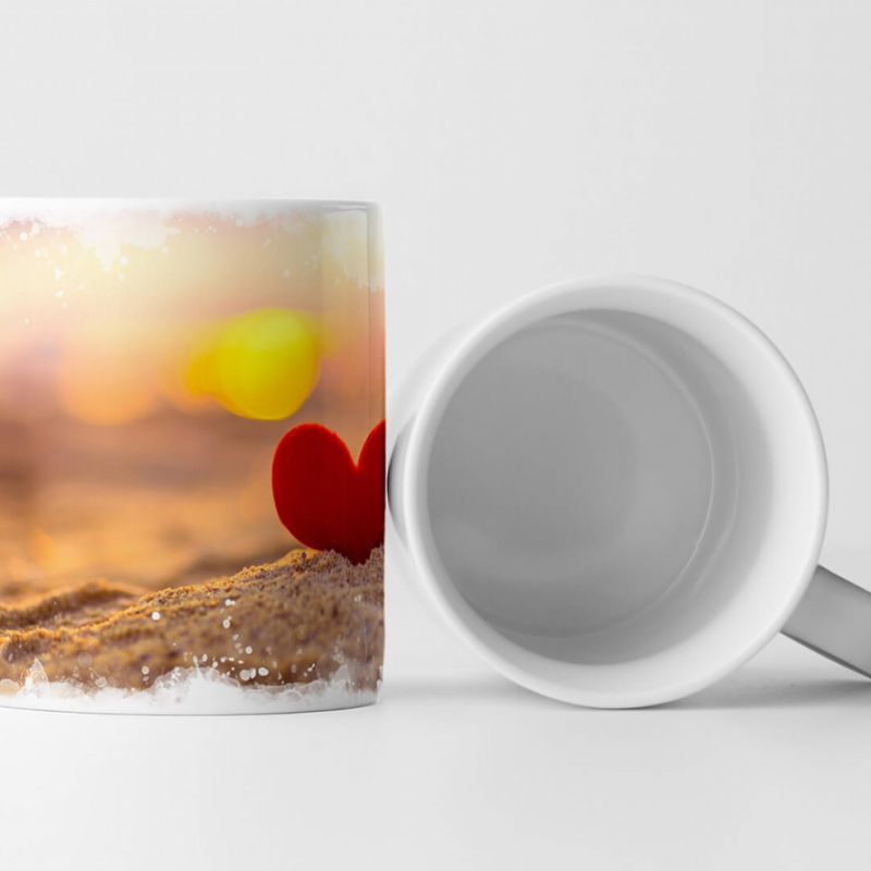 Tasse Geschenk Künstlerische Fotografie – Herz am Strand