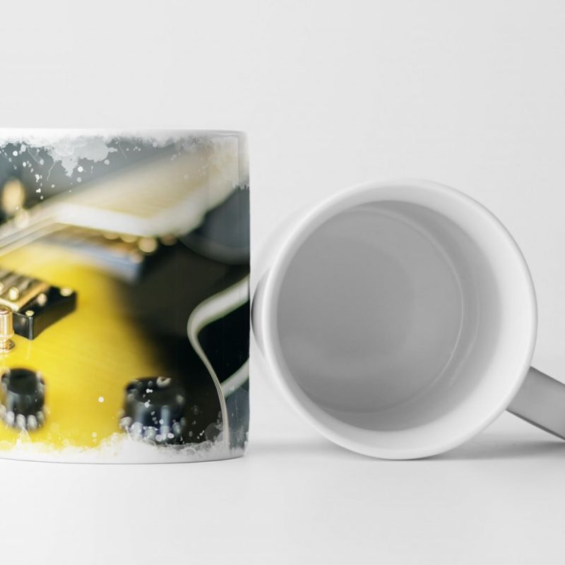 Tasse Geschenk gelbe Elektrogitarre