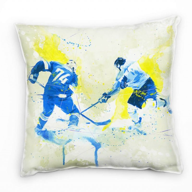 Eishockey II Deko Kissen Bezug 40x40cm für Couch Sofa Lounge Zierkissen