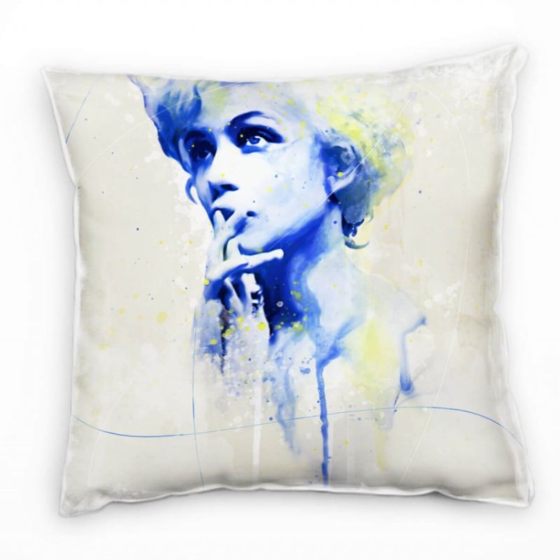 Emmanuelle Beart II Deko Kissen Bezug 40x40cm für Couch Sofa Lounge Zierkissen