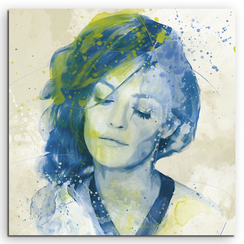 Vanessa Paradis Aqua 60x60cm Wandbild Aquarell Art