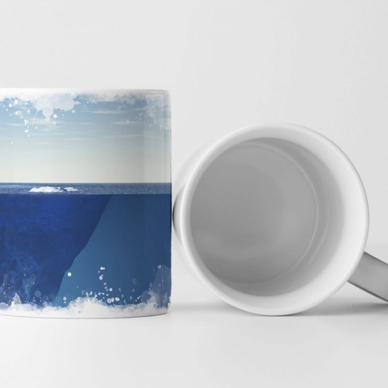 Tasse Geschenk Landschaftsfotografie – Eisberg über und unter Wasser