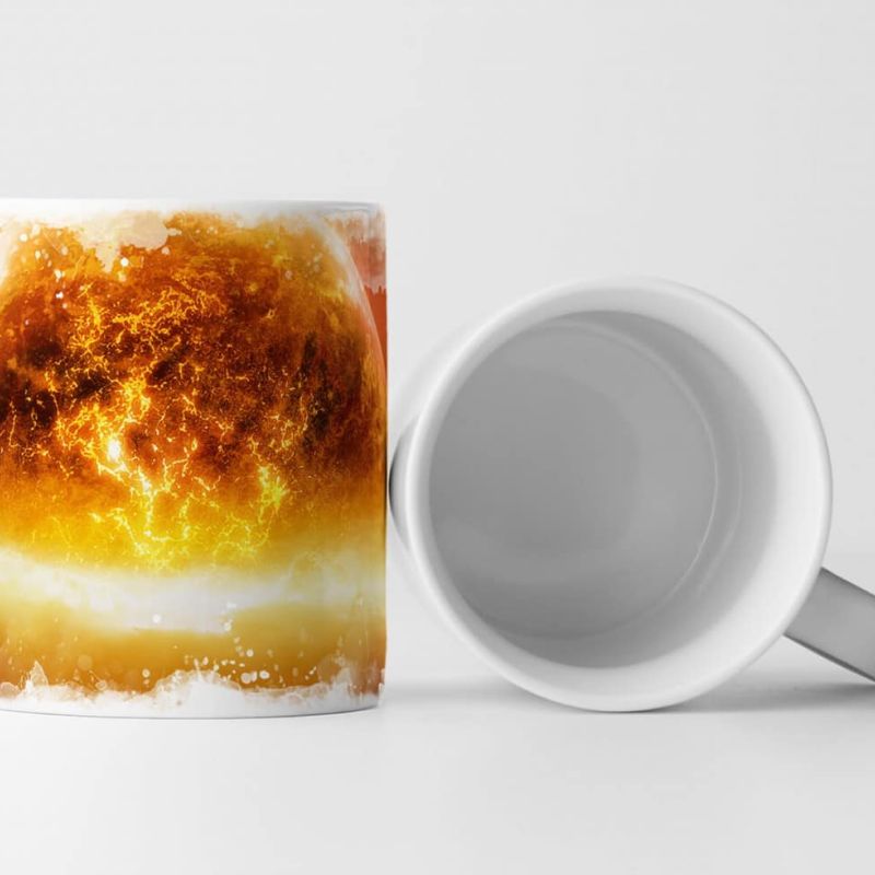 Tasse Geschenk Fotocollage – Die Apokalypse mit einer explodierenden Erde