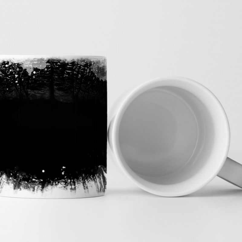 Tasse Geschenk Künstlerische Fotografie – Schwarze Lippen in Nahaufnahme