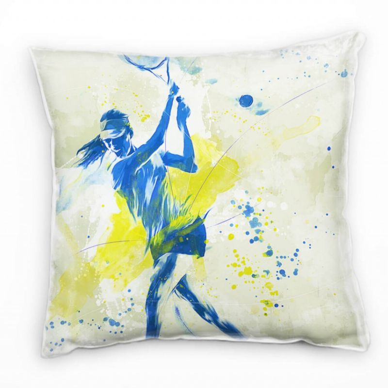 Tennis III Deko Kissen Bezug 40x40cm für Couch Sofa Lounge Zierkissen