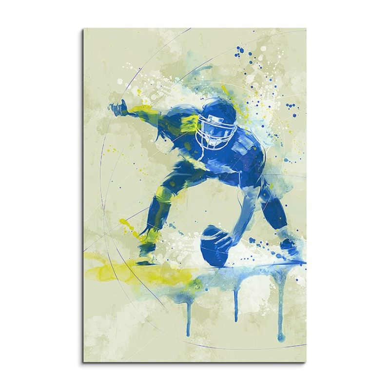 American Football II 90x60cm SPORTBILDER Paul Sinus Art Splash Art Wandbild Aquarell Art