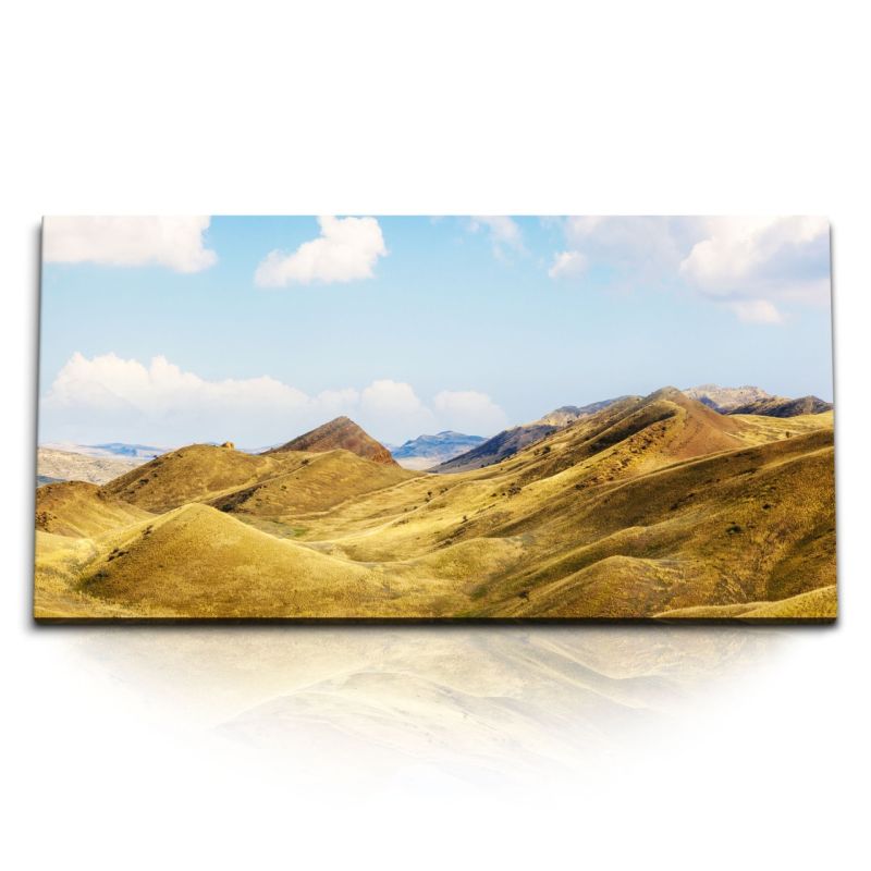 Kunstdruck Bilder 120x60cm Berglandschaft Kachetien Georgien Berge Sonnenschein