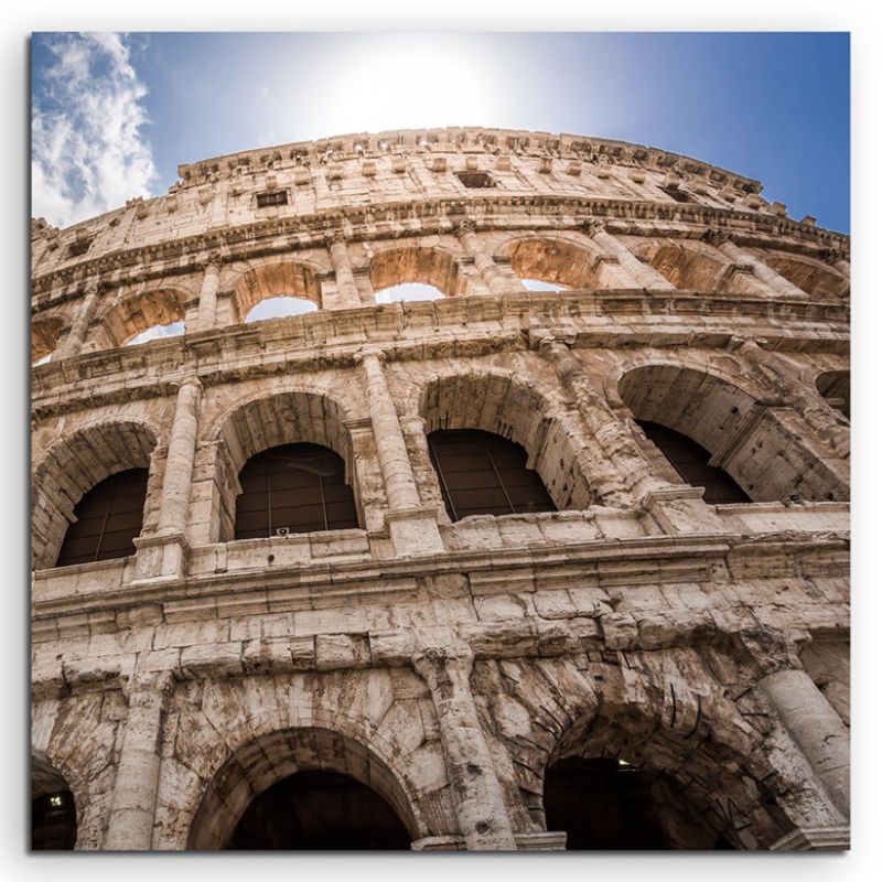 Architekturfotografie – Colosseum in Rom, Italien auf Leinwand