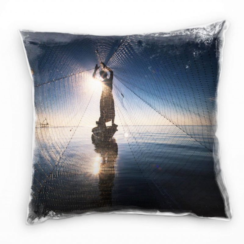 künstlerische Fotografie, gefangene Frau, Sonnenaufgang Deko Kissen 40x40cm für Couch Sofa Lounge Zi