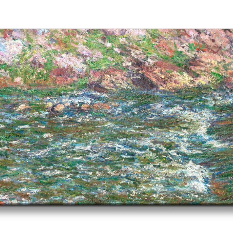 Remaster 120x60cm Claude Monet Impressionismus weltberühmtes Wandbild Rapids on the Petite Creuse